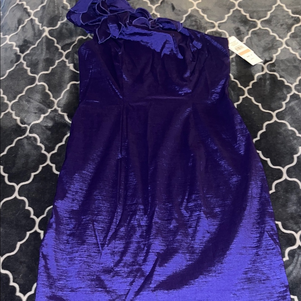 S.L. Fashions Royal Blue One Shoulder Dress